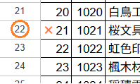 行と項番